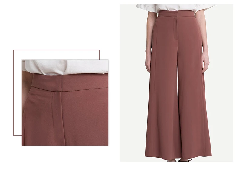 HDY Haoduoyi женские Новые широкие брюки с высокой талией, свободные штаны, одноцветные офисные женские короткие брюки для женщин