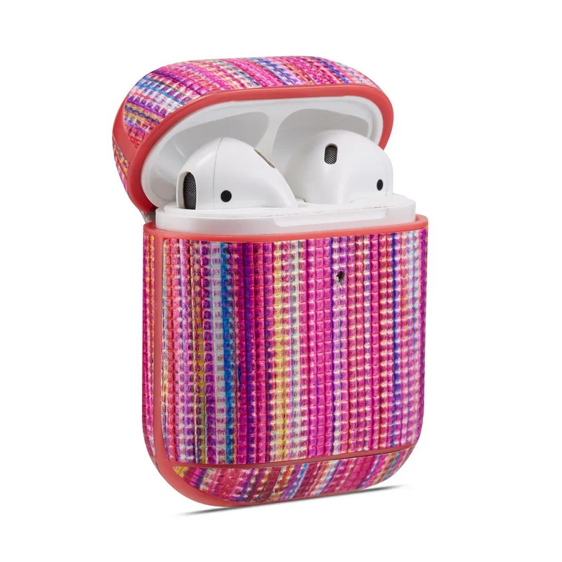Кожаный Bluetooth беспроводной чехол для наушников AirPods защитный чехол Аксессуары для кожи для Airpods 1-й 2-й беспроводной зарядной коробки