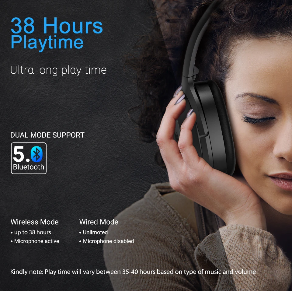 Langsdom BT25Pro наушники с активным шумоподавлением Беспроводные Bluetooth 38 часов игры ANC