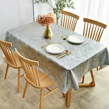 

3Colors PVCMaterial Tablecloth For Table Waterproof Oil Proof Table Cloth Light Luxury Wedding Decoration Rectangular Tablecloth