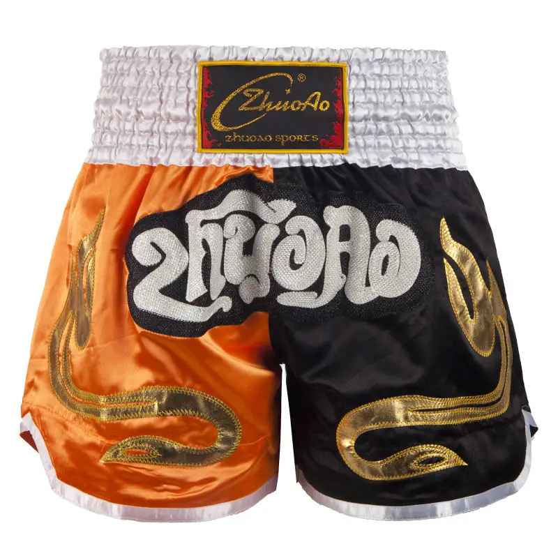 Tiger Muay Thai Children Men's Boxing Pants Printing MMA Shorts kickboxing Fight Grappling Short boxing short clothing sanda - Цвет: 1