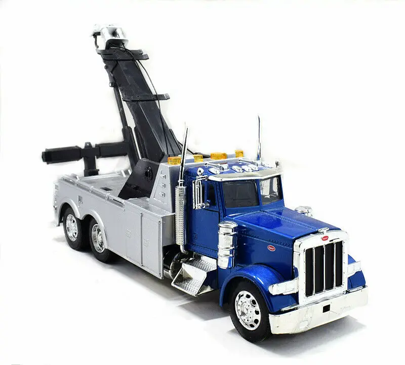 Newray 1:32 Peterbilt буксировочная металлическая модель грузовика новая без коробки - Цвет: Синий