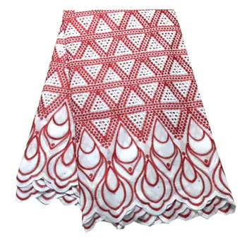 

Fashionable African Dry Lace Fabric High Quality Hollow Out Nigerian Voile Lace Dubai fabric 5 yard