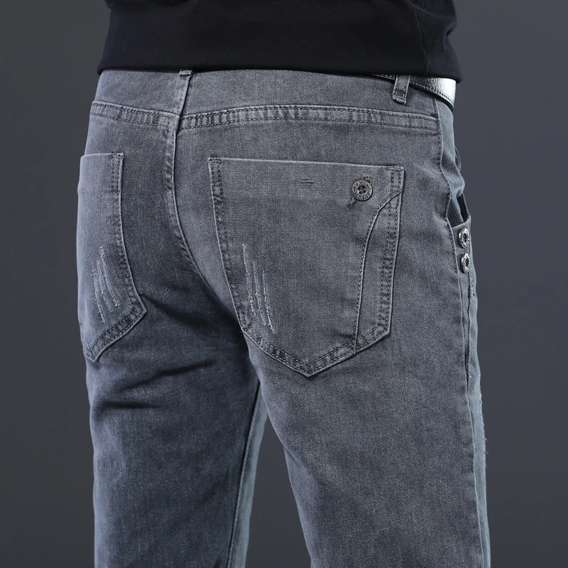 big size 2019 winter new plus size men's casual jeans brand clothing large size stretch denim jeans male gray slim feet pants big size 2019 winter new plus size men's casual jeans brand clothing large size stretch denim jeans male gray slim feet pants