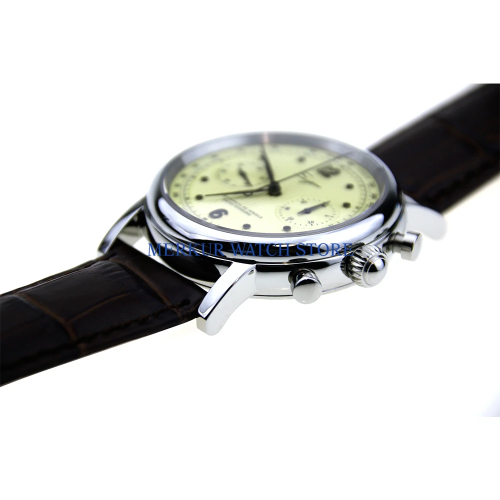 Sugess мужские часы механический хронограф пилот 1963 платье часы платье Чайка движение St1901