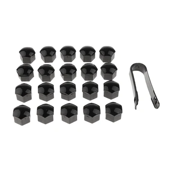 

20 Pieces 17mm Car Tyre Wheel Hub Screw Caps Dust Covers Protector