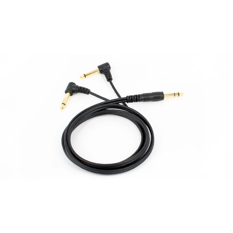For Gold-plated 6.35mm dual-channel revolution two mono power discharge guitar one point audio elbow 90°adapter cable | Компьютеры и