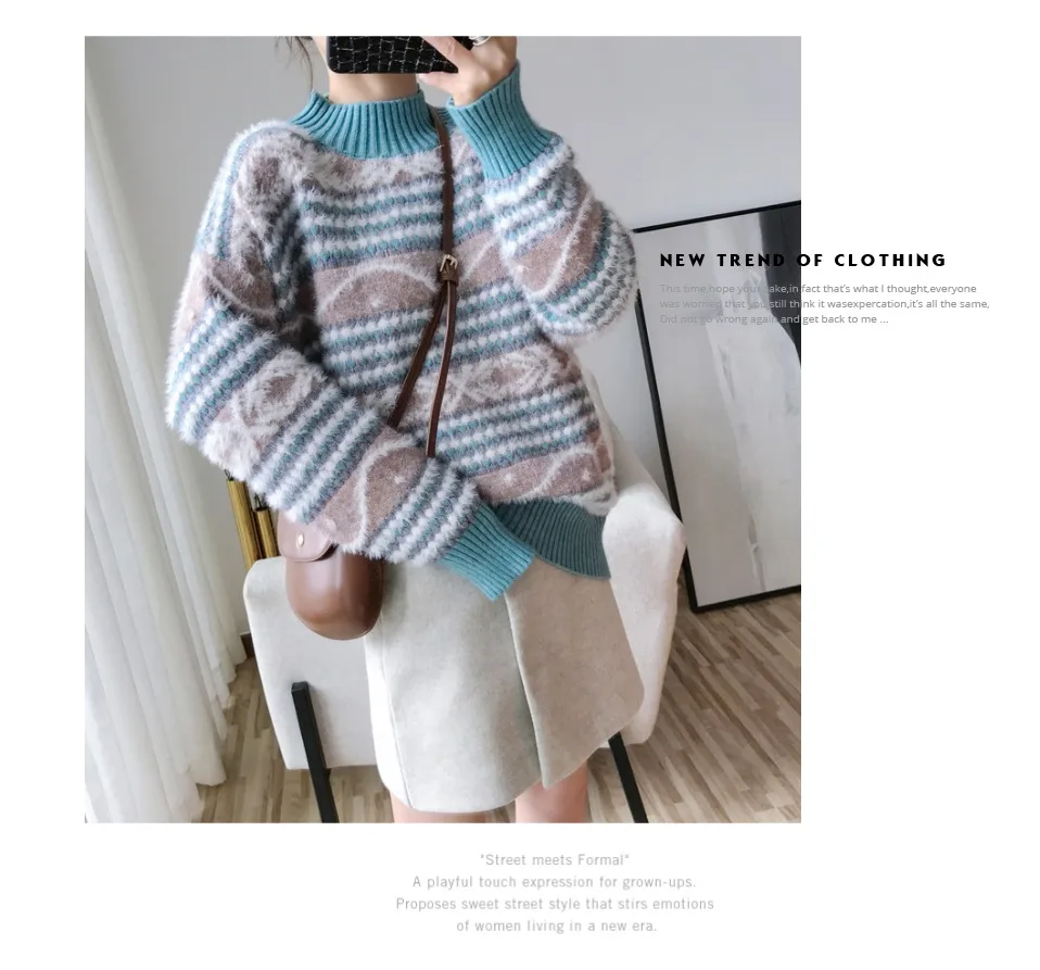 Knit Sweater and Pullovers Women Turtleneck Oversized Cashmere Sweater Mujer Pull Femme Hiver Winter Tops Sueter Mujer