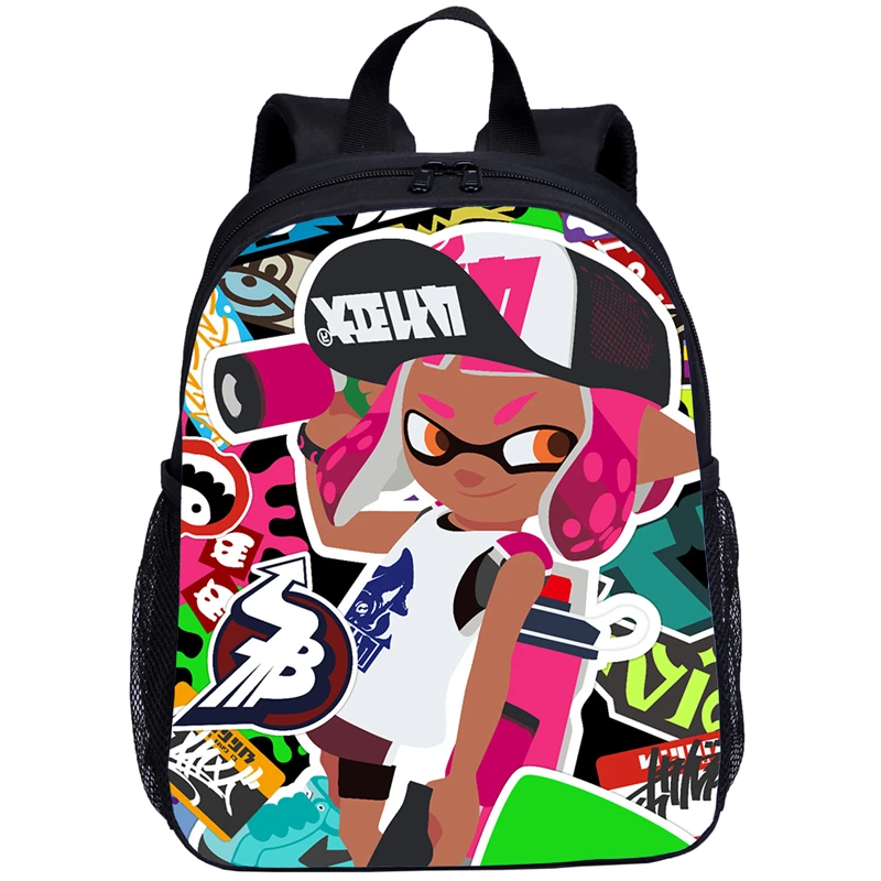 Splatoon печати Дети сумка школьные рюкзаки для девочек Повседневное дорожные сумки Splatoon 2 анимационные школьные сумки для мальчиков, подарки для детей - Цвет: Розовый