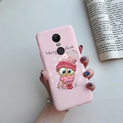 Soft Daisy Flower Silicone TPU Back Cover - Cute Phone Case for Redmi 5 (Pink C01)