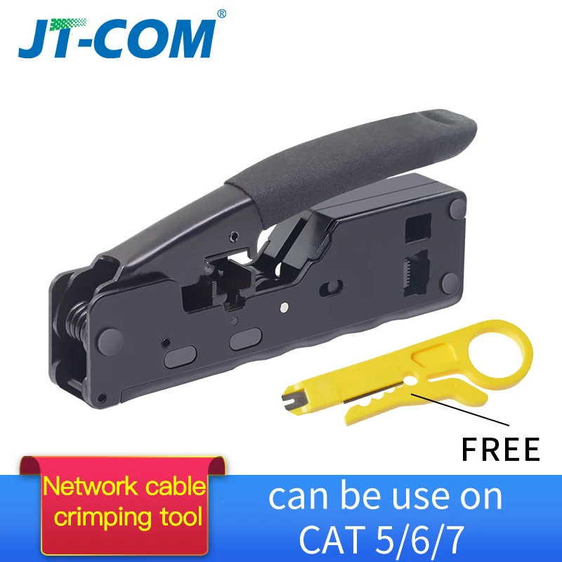 

EZ RJ45 Tool Network Crimper for RJ45 Cat7 Cat6 Metal Clips Pliers Modular Plugs Cable Stripper 8P/6P multi network cable tool