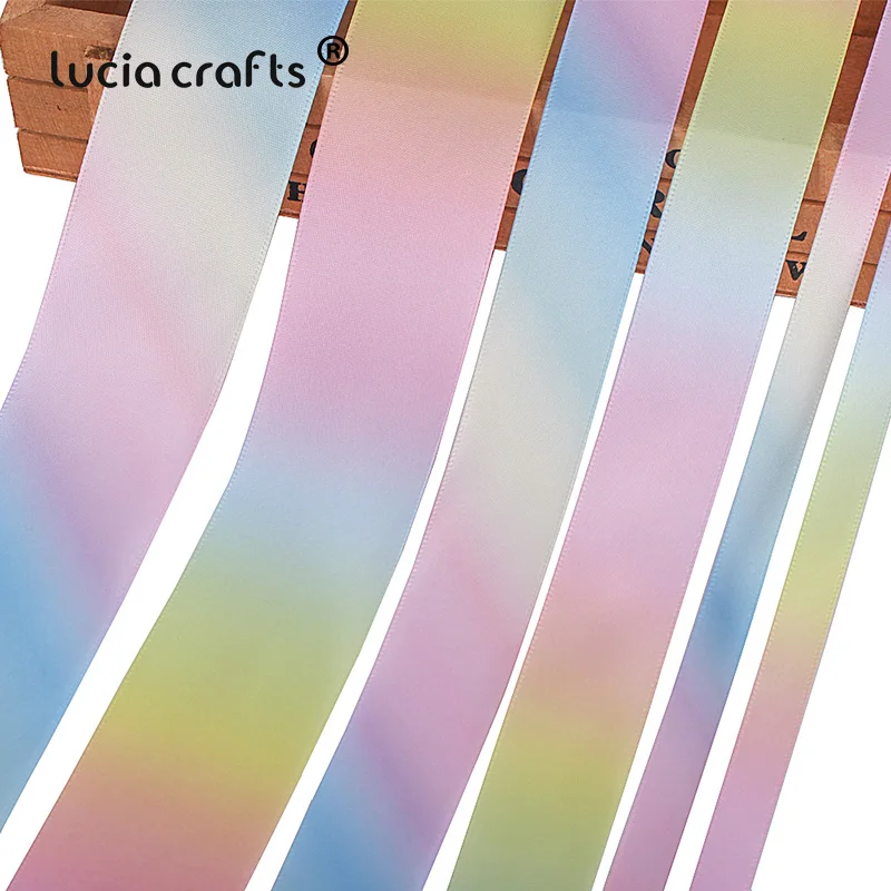 

5yards/lot 10/25/38mm Gradient color Grosgrain Ribbons Bow Maker Handcraft DIY Sewing Garment Wrapping Material S0613