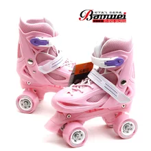 Детская одежда Дышащие двойные роликовые коньки регулируемый размер