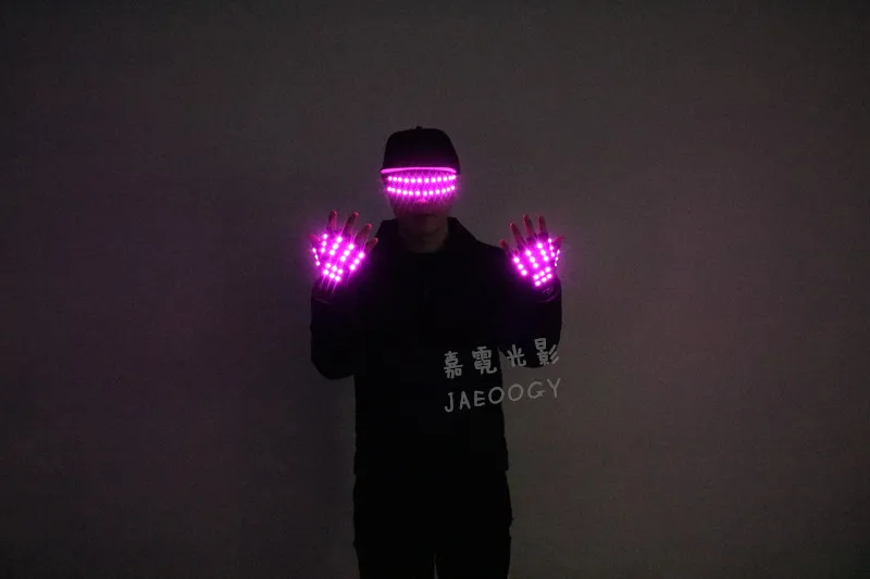 New ree Shipping Bright LED Stage Costumes LED Gloves, Luminous LED Glasses, Laser Stage Props Party Supplies