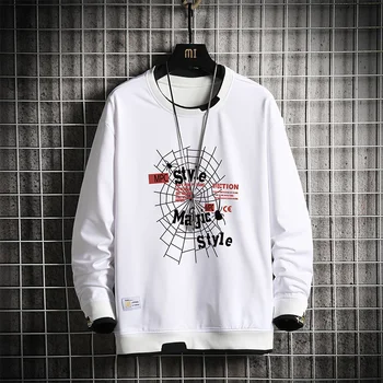

Men Autumn Print Hoodies Pullovers Sweatshirts Mens 4 Colors O-Neck Hoodies Male Fashion Korean Sweatshirt WY1441