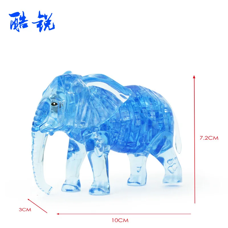 

Thailand Auspicious Elephant 3D Elephant Crystal Jigsaw Puzzle Stereo Building Blocks Creative Gift