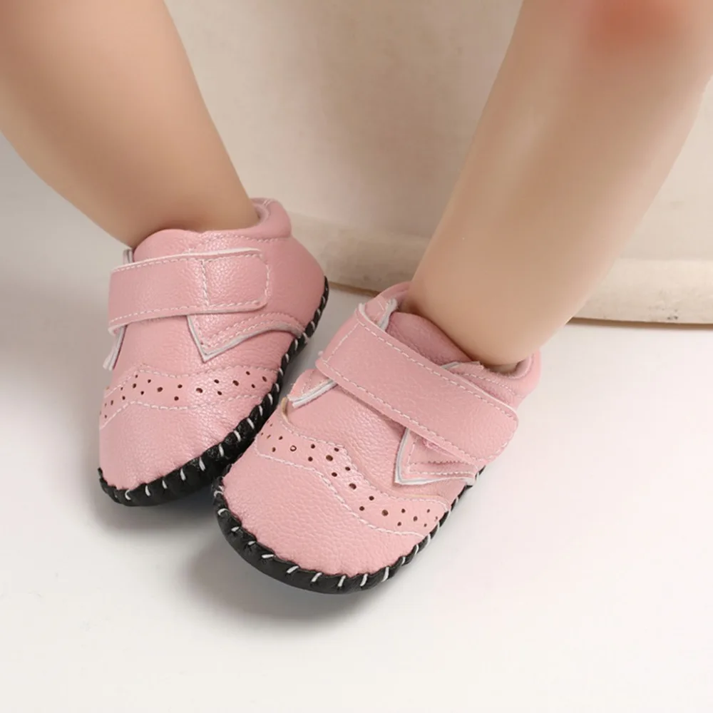 Kids baby toddler shoes rubber sole non-slip baby shoes casual sneakers kids sneakers girls and boys bow princess shoes 35A12 (47)