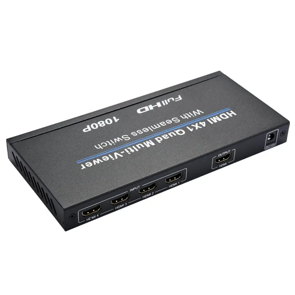 HDMI 4x1 1080P HD мульти просмотра Бесшовные видео аудио коммутатор конвертер сплиттер