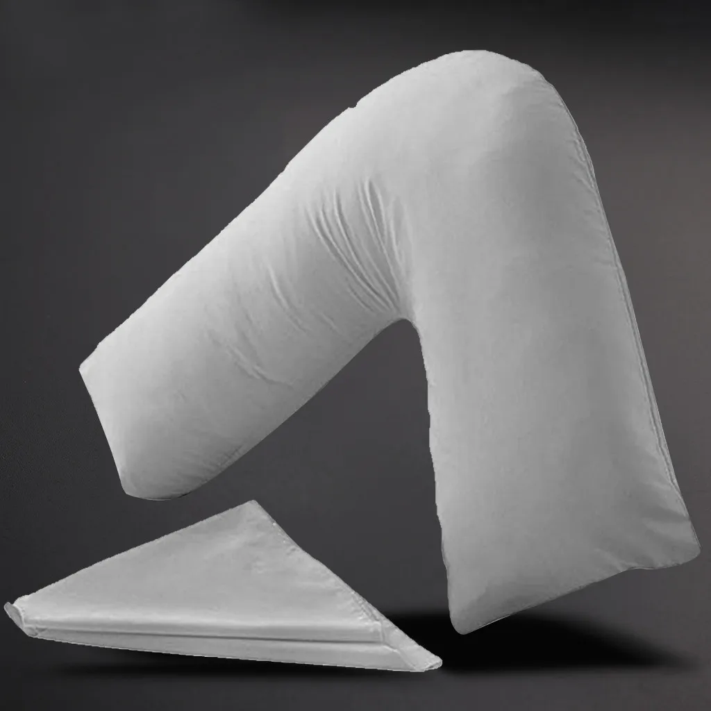 Подушка для беременных размера плюс, с эффектом памяти, из хлопка, v-образная, многоразовая, для беременных, наволочка для беременных, для кормления, поясная подушка для сна, моющаяся