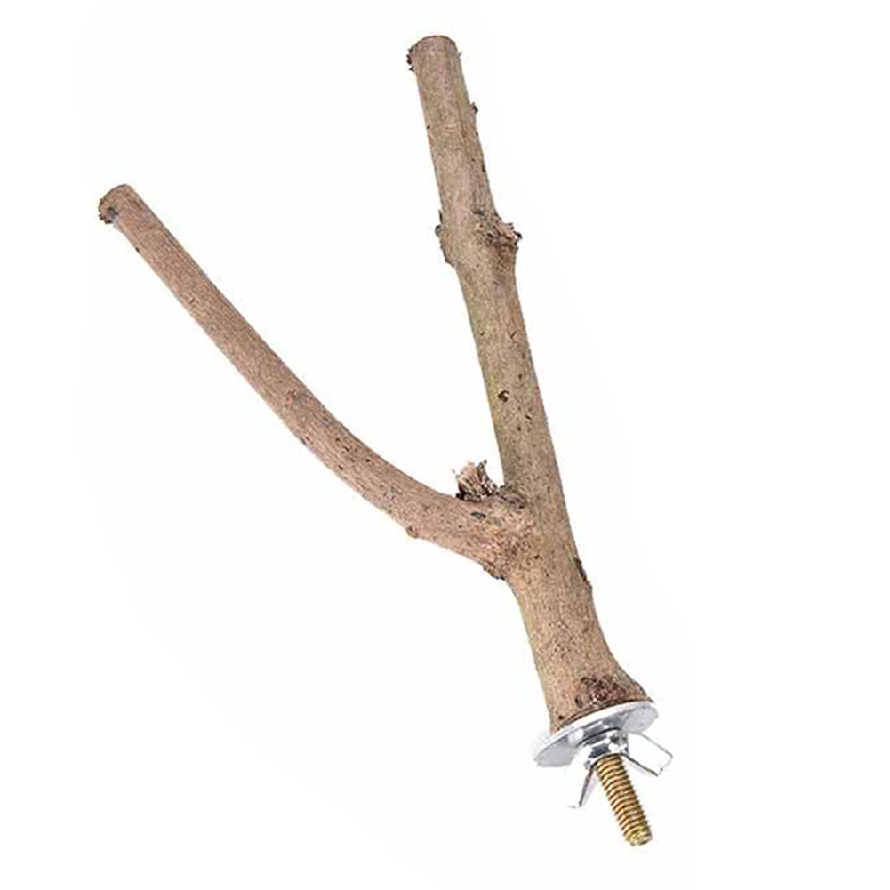 Parrot Perches DIY стоячая вилка ветка сырье деревянная стойка для домашних животных