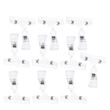 

10PCS Label Clips Simple Plastic Paper Holder for Shooping Mall Market