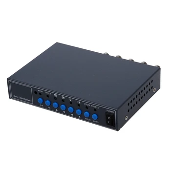 

VGA 4CH Color CCTV Security Camera Video Quad Processor Splitter Remote Control #5