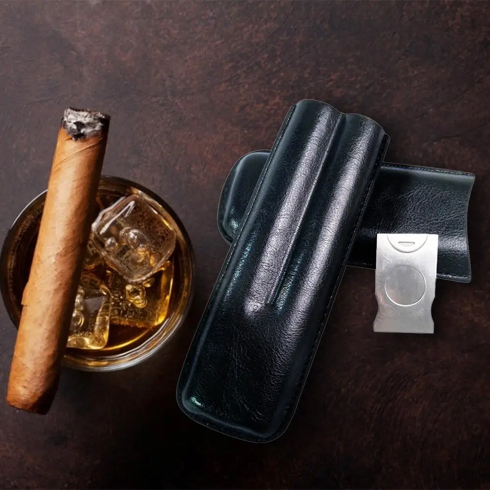 Гаджеты для путешествий Humidor Cigar Case Кожаный Портативный чехол для сигар Cigar Box Fit Улучшенная кожа 2 Чехол для сигар кубинские сигары подарочная коробка