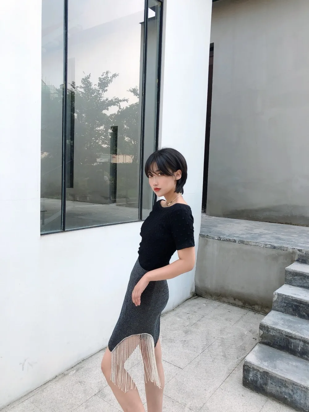 WHITNEY WANG, Весенняя мода, уличная одежда, шикарные бриллианты, кисточка, Мерцающая мини-юбка, Женская юбка для ночного клуба, юбки для вечеринок