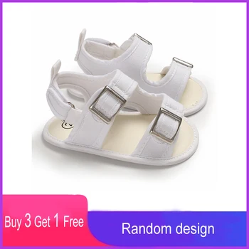 

Summer Children's Buckle First Walkers Casual Soft Boys Girls Canvas Non-slip Beach Shoes Newborn Infant Kids Toddler Baby Flats