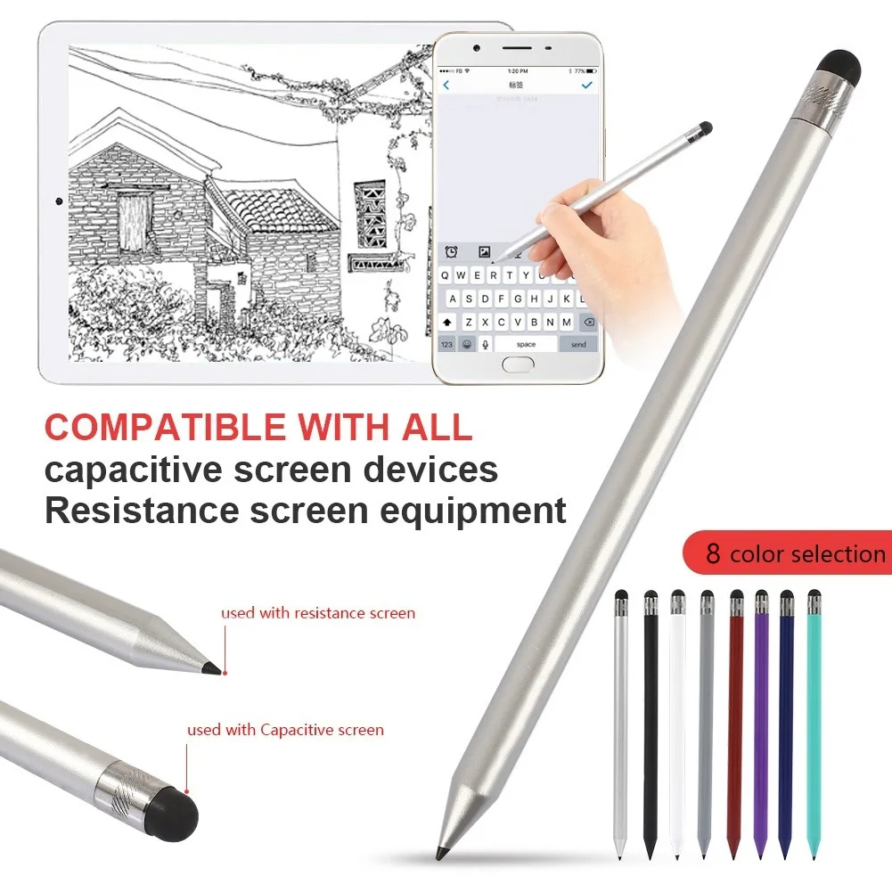 

Plastic Stylus Pen High Sensitivity Capacitive Pencil Touch Screen Wear Resistance Tool 165X9mm #810