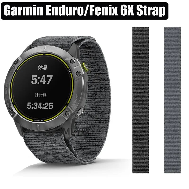 Cinturino Per Garmin Enduro 2 Fenix 6X 6S Pro Solar 5X Plus 5S 3 Hr Descent Mk1 Mk2 Mk2I Cinturino Cinturino Cinturino Gancio E Look Cintura In Nylon