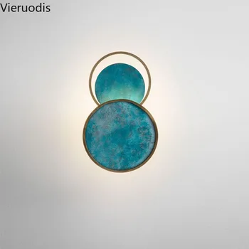 

Post-modern Creative Wall Lamp Green Glass Modern Background Wall Light for Home Bedside Study Decorative Wall Sconce Luminaire