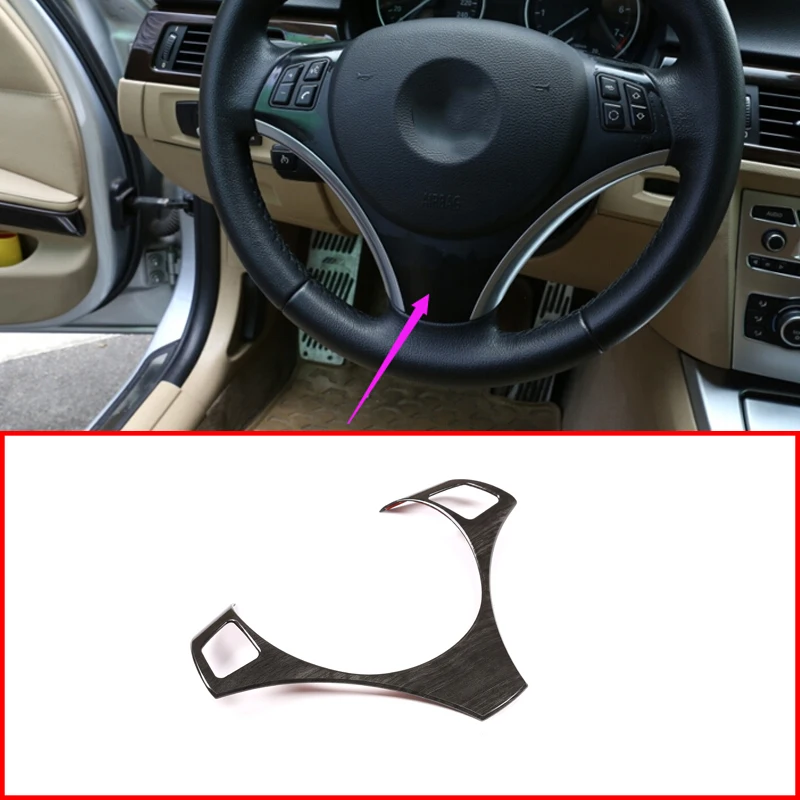 Черное дерево зерна из АБС-пластика для BMW E90 3 серии 2005-2012 автомобиля рулевое