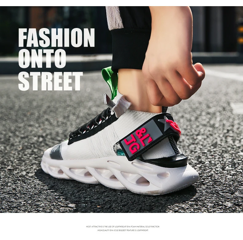 New Men Running Shoes Trend Couple Sneakers Lightweight Comfortable Cushioning Sport Shoes High Elastic Non-slip Wear Shoes35-46