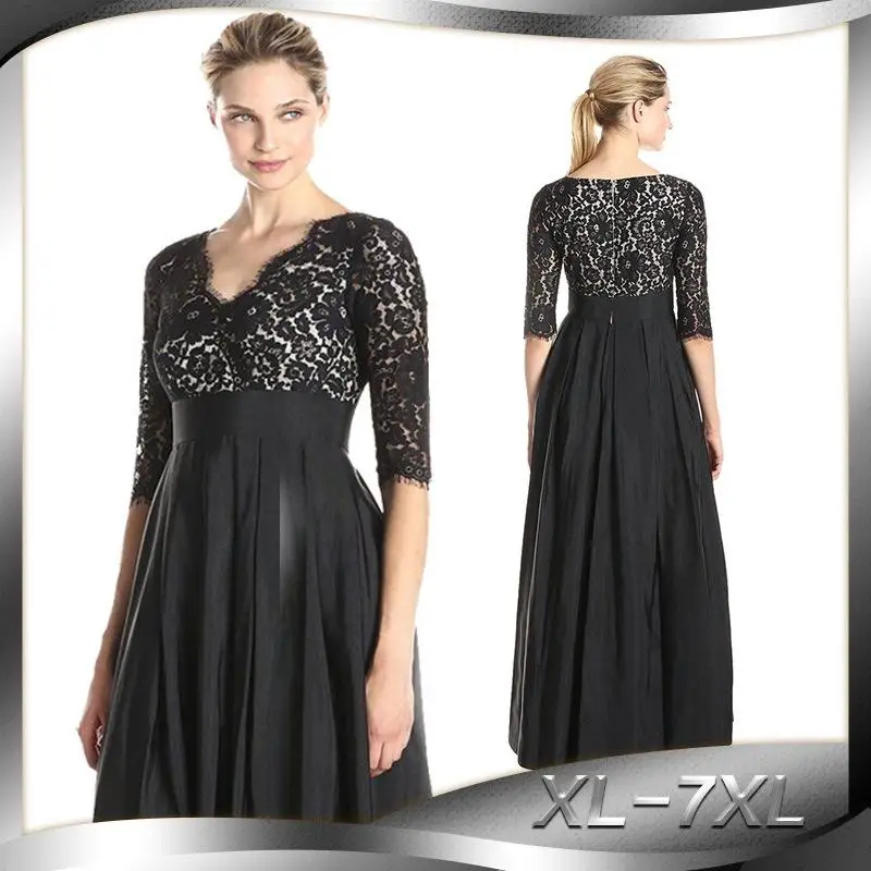 

4xl 5xl evening party long dress plus size elegant black Lace dress V-neck sexy big size women dress maxi vestidos winter 2019