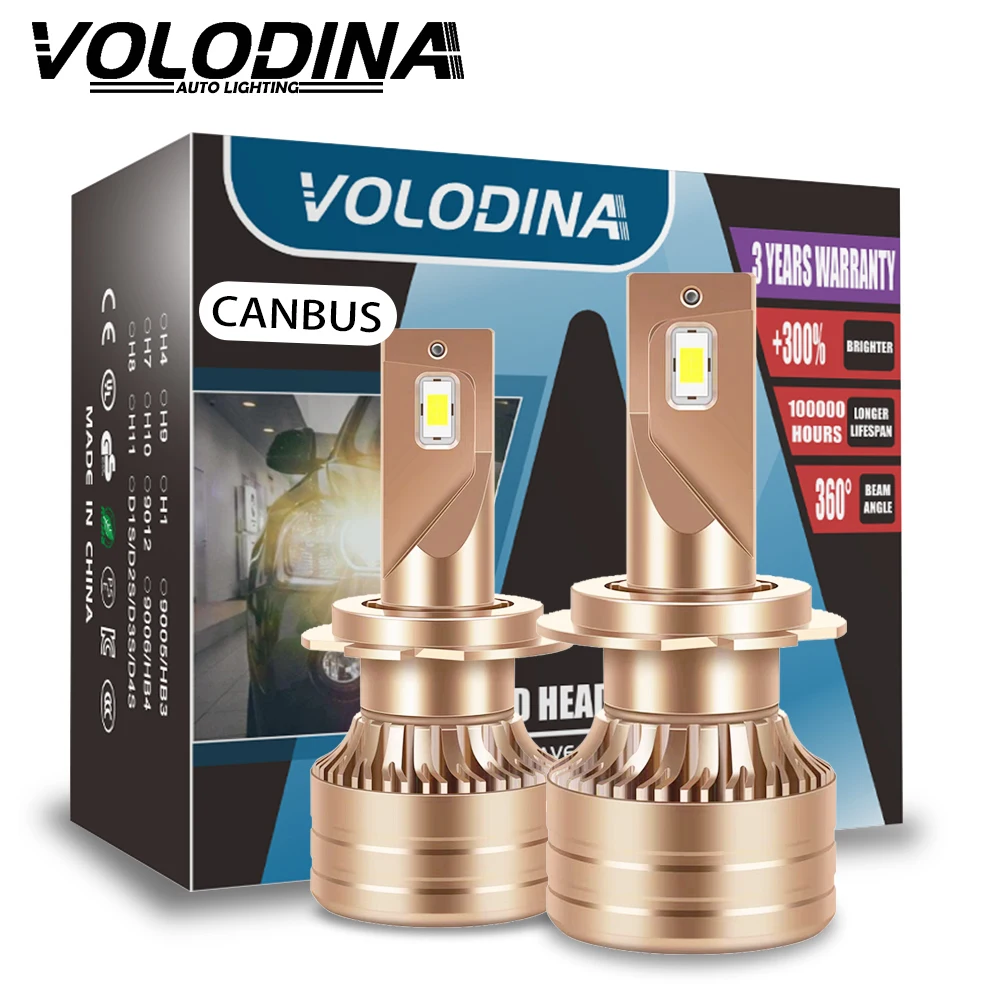 2 шт. Автомобильные светодиодные лампы H7 h4 H8 H9 H11 H1 HB3 HB4 9005 9006|Передние LED-фары для