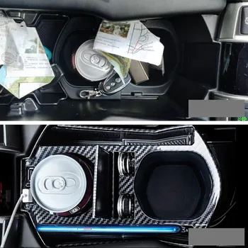 

Console Storage Box Trim Black For Honda Civic 2016-2020 Carbon Fiber Car