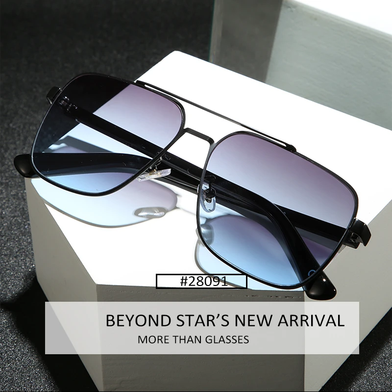 BEYONDSTAR Классические Черные Квадратные Солнцезащитные очки Ретро мужские итальянские в дизайнерской металлической оправе солнцезащитные очки для женщин высокого качества G28091