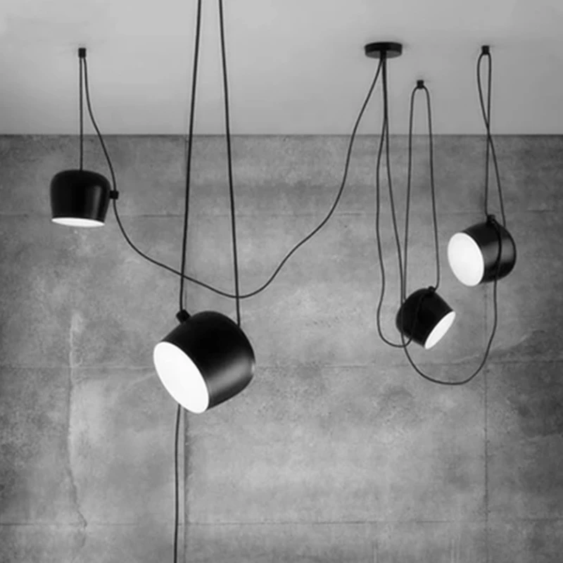 Replica Italian Pendant Lights Nordic LOFT Industrial with Acrylic Cover Diffuser Modern Drum Lamp for Dining Room Kitchen | Освещение