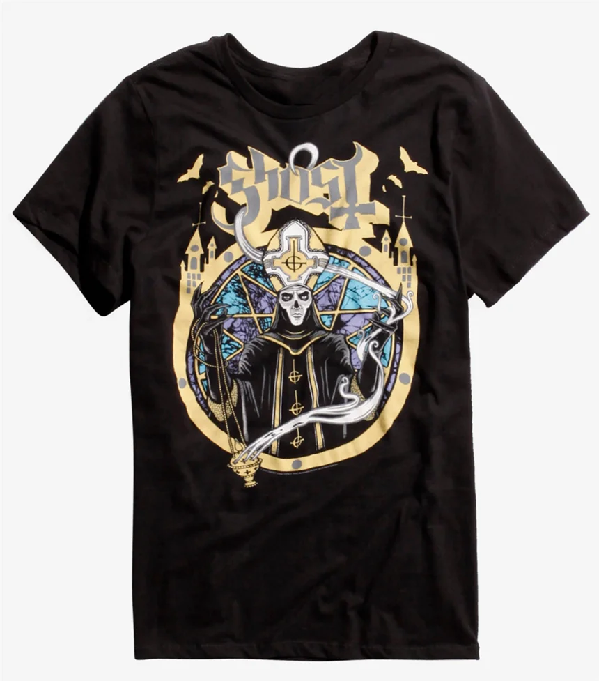 Ghost Satanas Spes Nostra Papa Emeritus Metal Band T-Shirt New For Youth Middle-Age The Oldtee Shirt | Мужская одежда