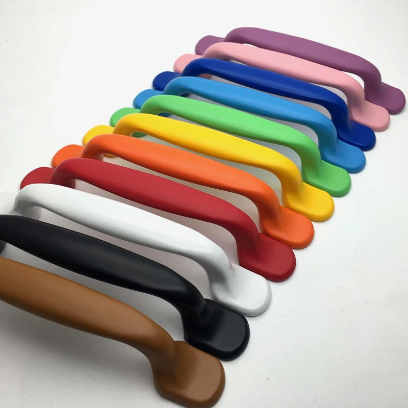 

96 hole distance American cabinet door handle modern minimalist children's room wardrobe shoe cabinet color handle