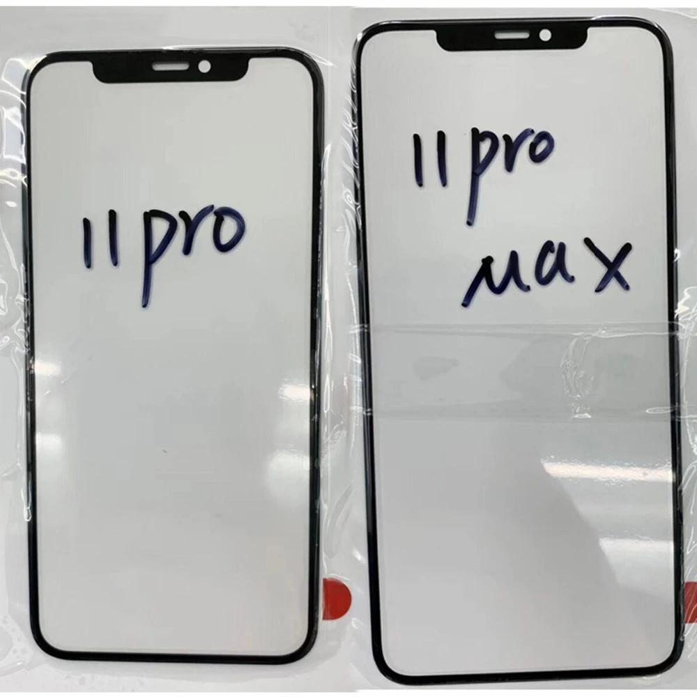 2 шт для iPhone 11 pro max lcd передний Внешний сенсорный экран стекло объектив панель Крышка Замена для iPhone 11 запасные части