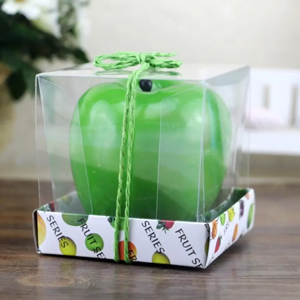 

Apple Shaped Candle Innovative Romantic Artificial Apple Wax Candle for Christmas Birthday Wedding Party Decorations Gift