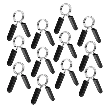 

TOP!-12Pack Dumbbell Spring Collars, Exercise Barbell Clip Clamps for Weight Dumbbells Gym Fitness Training Weight-Lifting