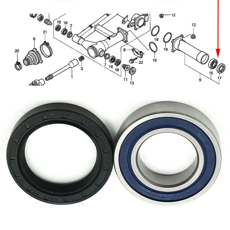 Left Rear Axle Wheel Bearing Seal Hub For Honda Foreman 400 450 500