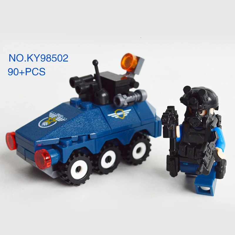 

Explosion-proof Swat Series Police and Police Vehicle Grain Assembling Building Blocks Toys