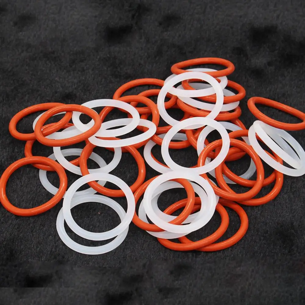 2mm White Silicone Rubber Food Grade O-Ring Seal Sink Tap Washer Air Gas φ5~80mm 