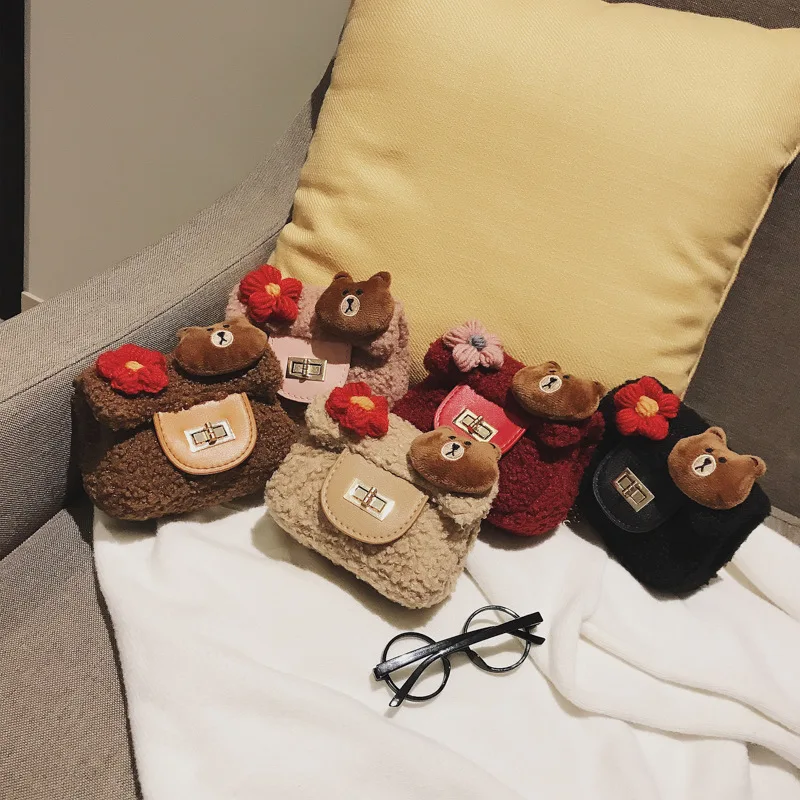 

Children's Bags New Style Korean-style Plush Bag INS Autumn Fashion Shoulder Bag Shoulder Bag Baby's Bag