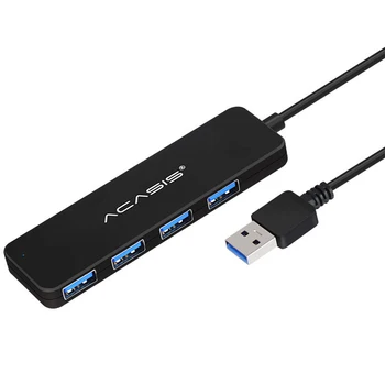 

Durable High Speed Ultra Thin 4 Ports ABS Hub Compact Power Mobile Accessories Converter Splitter USB 3.0 Portable Adapter