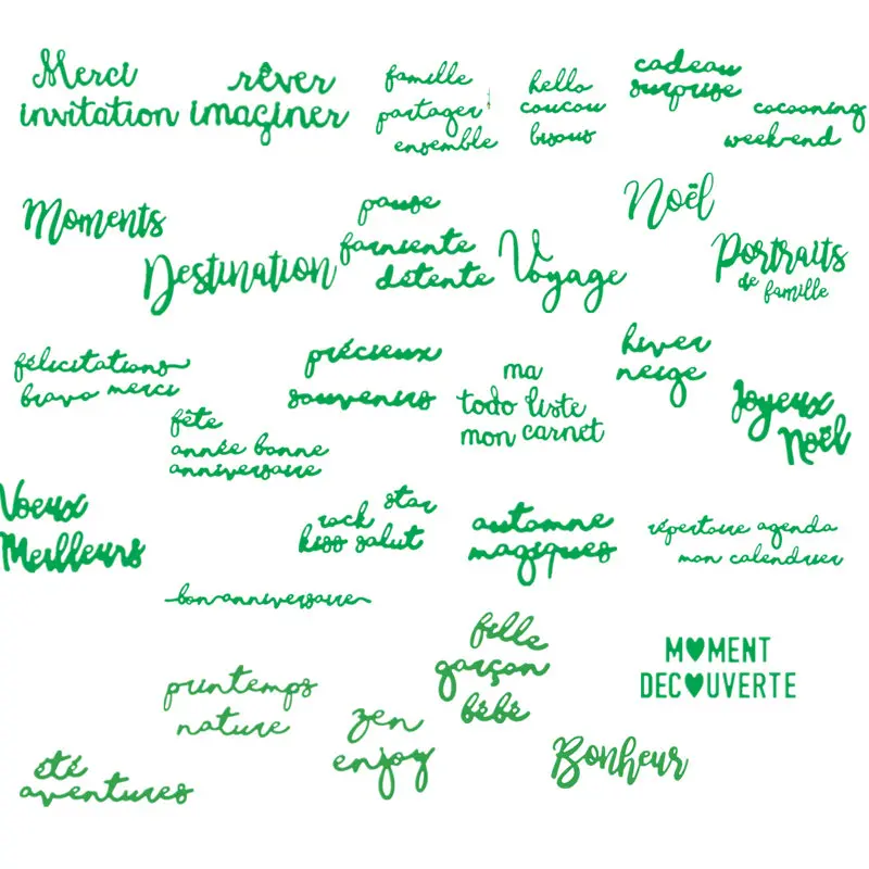 

French Words and Phrases Metal Cutting Dies Scrapbooking Album Paper DIY Card decoration Craft Embossing Die Cuts 2019 New